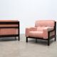 Ensemble de deux fauteuils lounge italiens
