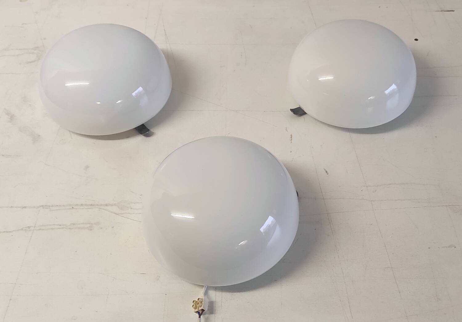 Opaline globe ceiling light / wall light 20 cm - 1960s