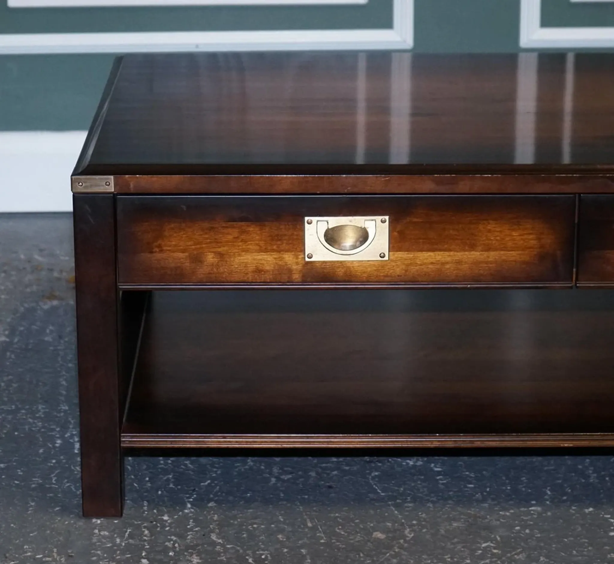 Vintage Military Coffee Table in Brass
