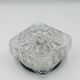 Square ceiling light in molded glass with relief
