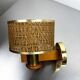 Vintage rattan & wood wall sconce, Italy, 1970s