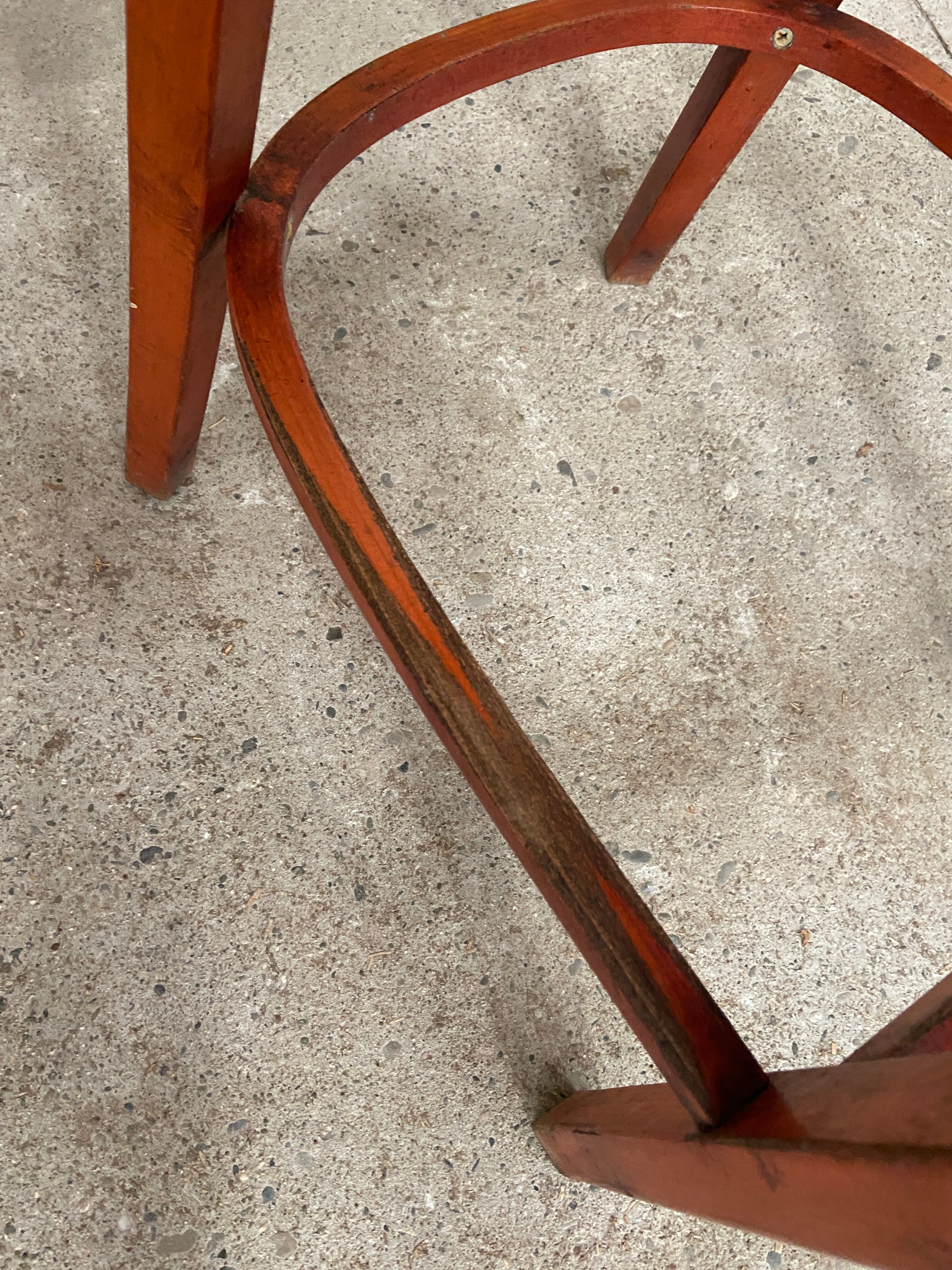 4 Bentwood bar stools 1980-90