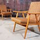Paire de fauteuils Thonet Boomerang