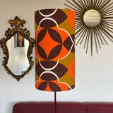 Oblivion lampshade H38 D20 - vintage 70's fabric