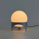Vintage Space Age table lamp with glass globe and aluminium base