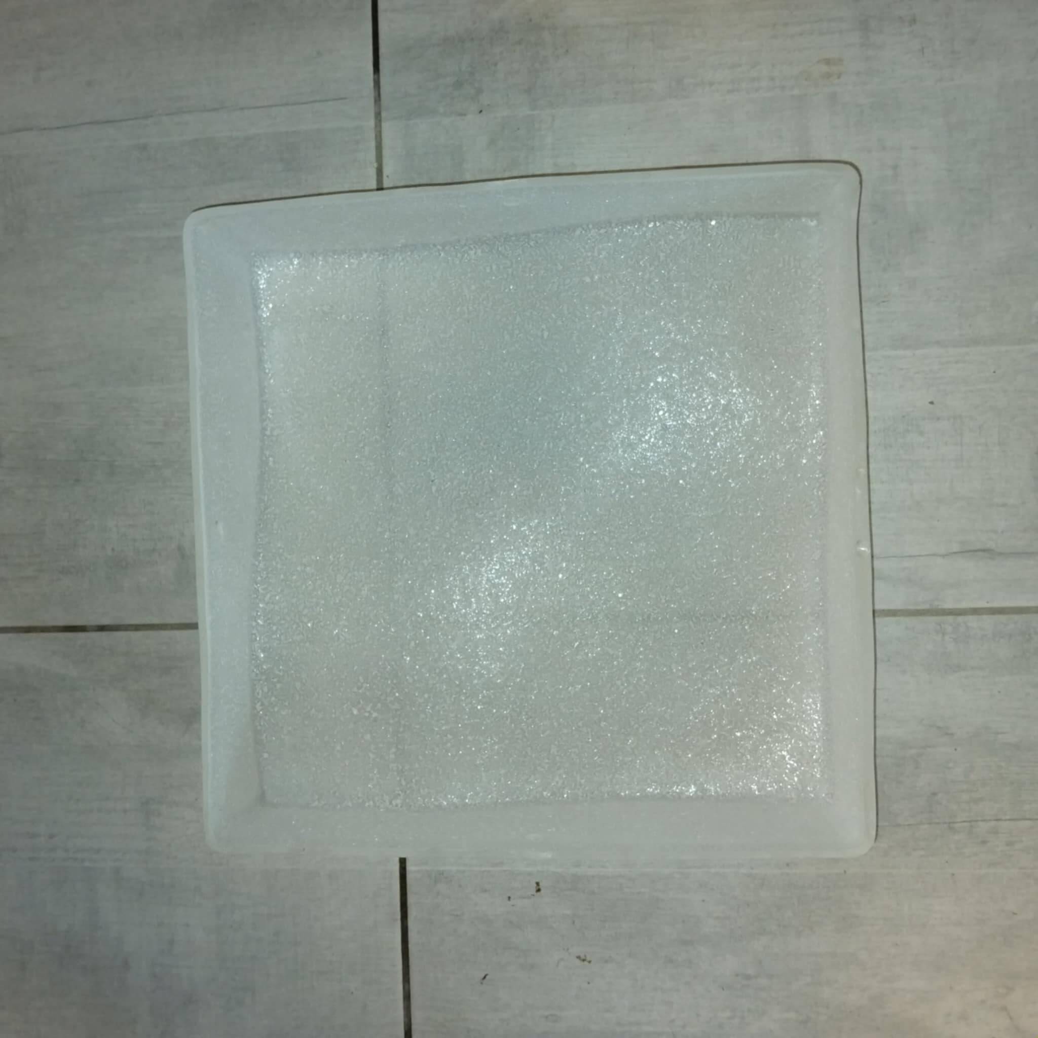 ARTELUCE applique murale carrée en verre de Murano et métal années 70/80