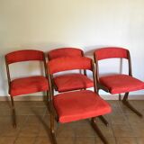 4 vintage teak chairs