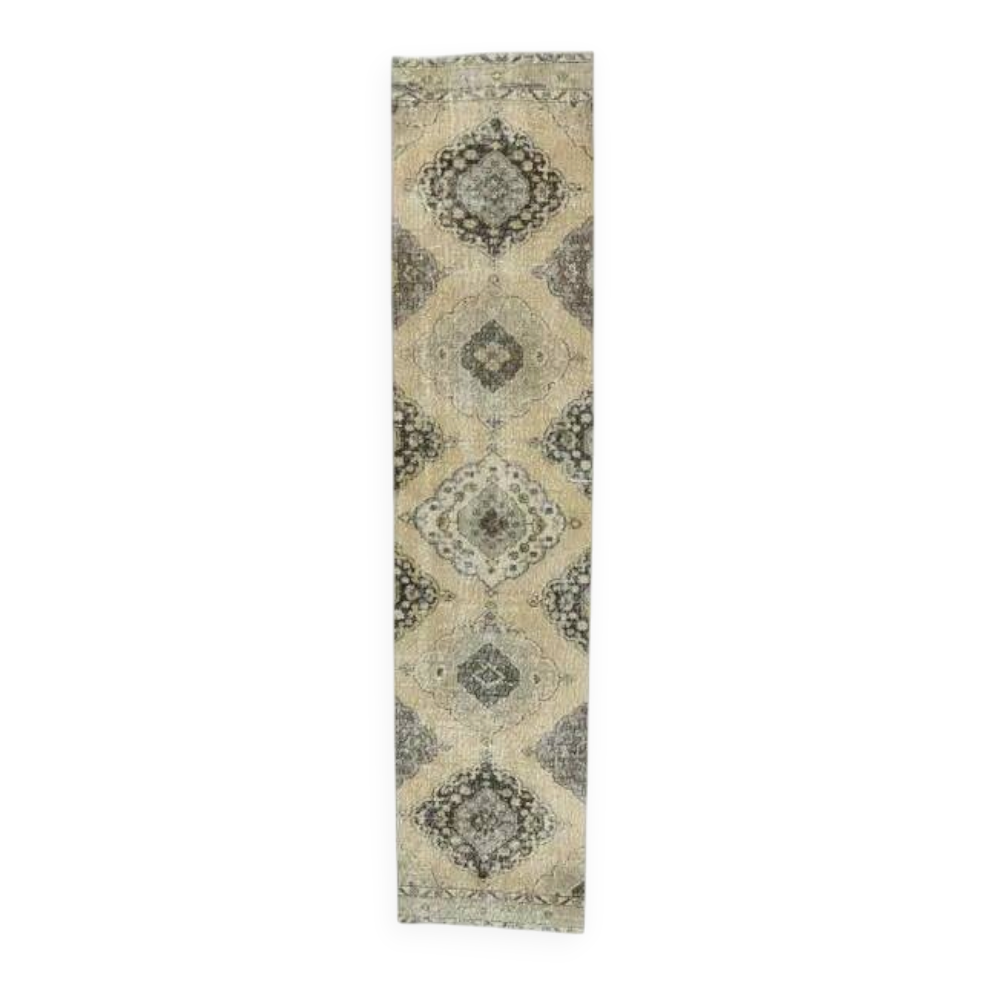 Vintage Turkish Oushak Wool Kilim Rug 70x338