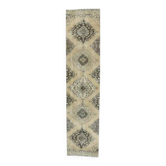 Vintage Turkish Oushak Wool Kilim Rug 70x338