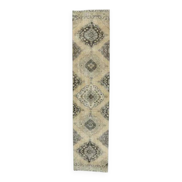Vintage Turkish Oushak Wool Kilim Rug 70x338
