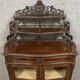 Vitrine galbée époque Napoléon III en acajou