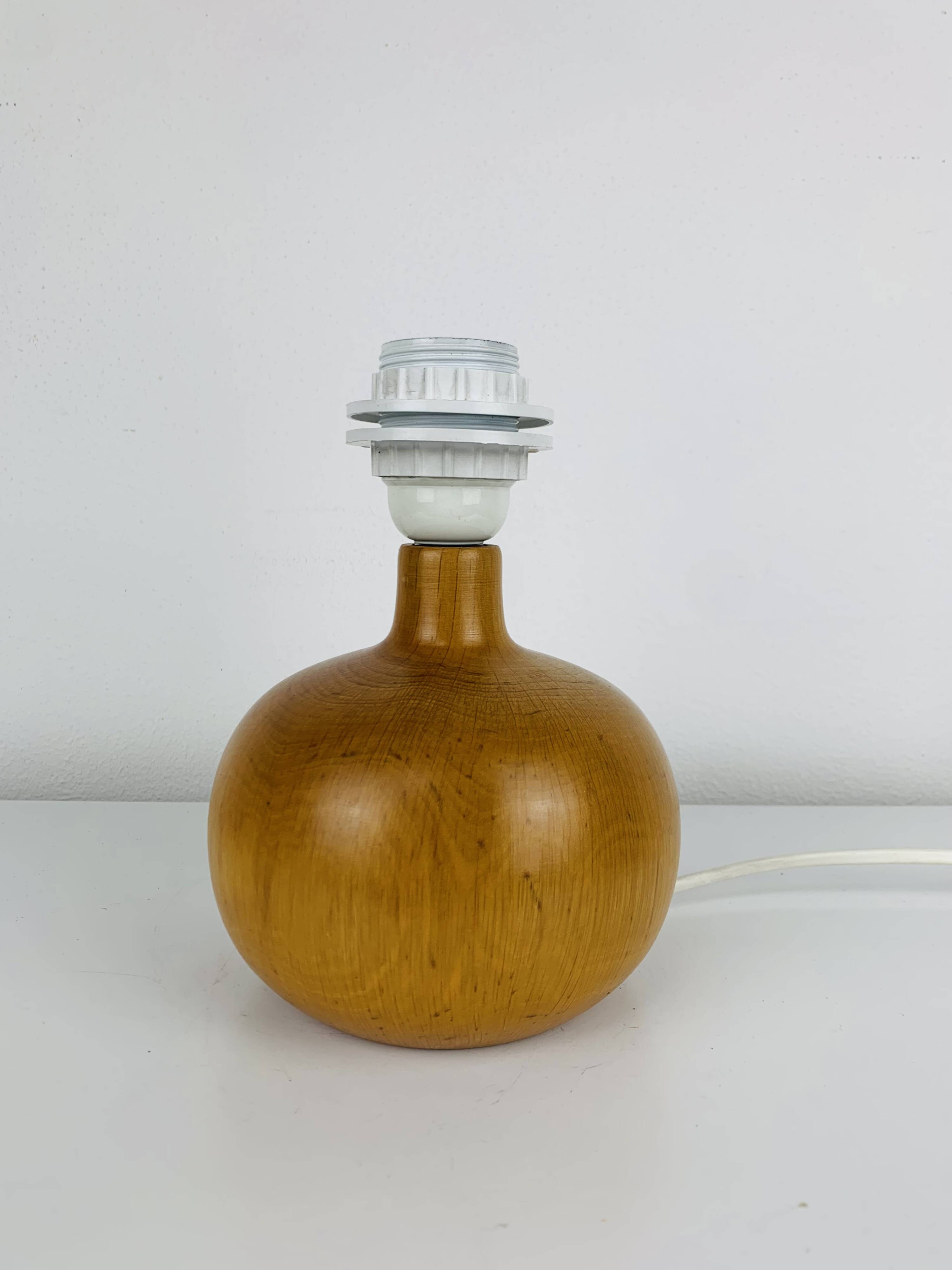 Scandinavian style wooden ball lamp, 1960s