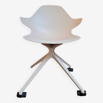 Roche bobois chistera chair on casters, marcello ziliani designer office armchair