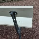 Garden bench with old cast-cast-or-cast-or-cast foot
