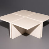 Coffee table in travertine, set of 4
