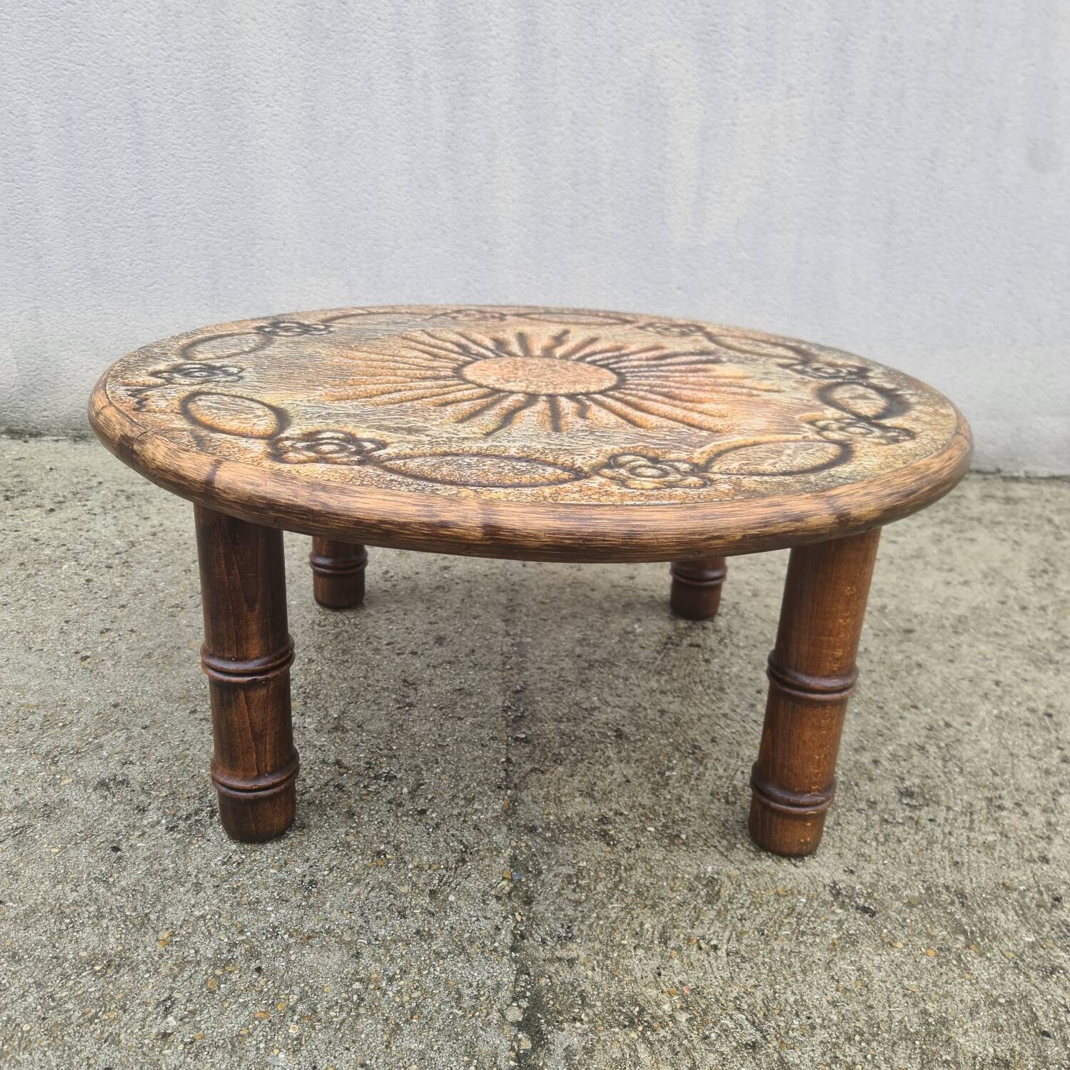 Table basse Céramique Vallauris François Chaty 1960