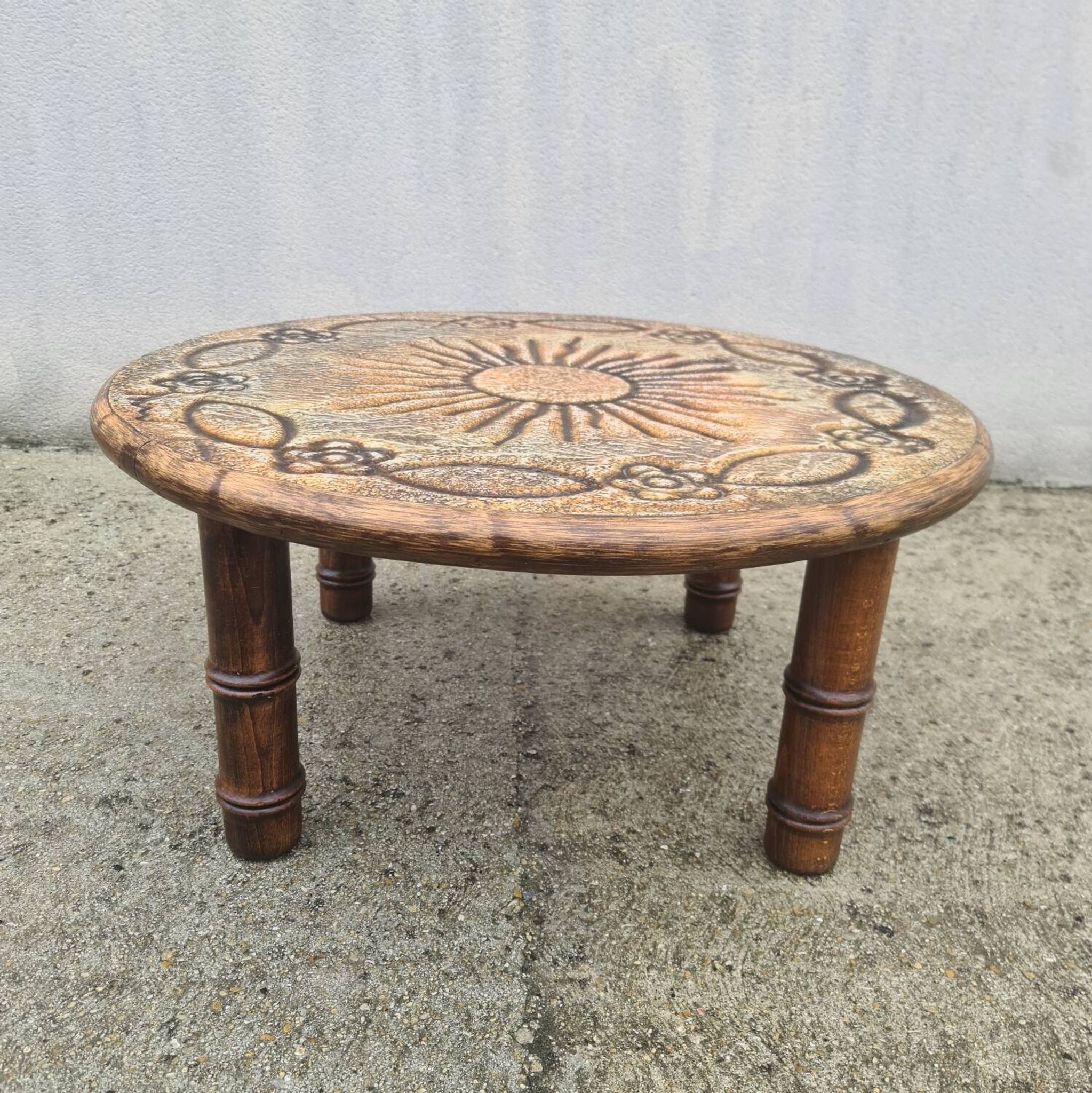 Table basse Céramique Vallauris François Chaty 1960