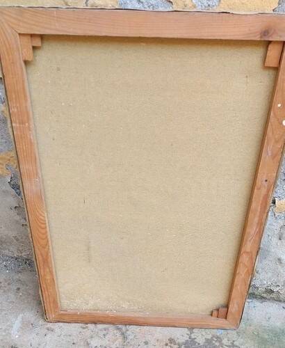 Oil painting on canvas Florence view of Santa Maria Novella early 1900