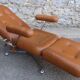 Long leather chair natural  1970