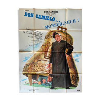 Cinema poster "Don Camillo Monsignor" Fernandel 120x160cm 1961