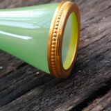 Vase in opaline green color