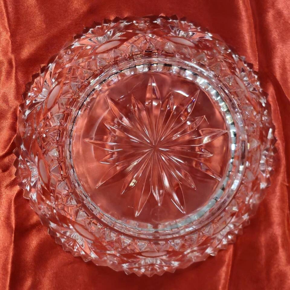 Klein Michel for Baccarat: chiseled crystal bowl circa 1950