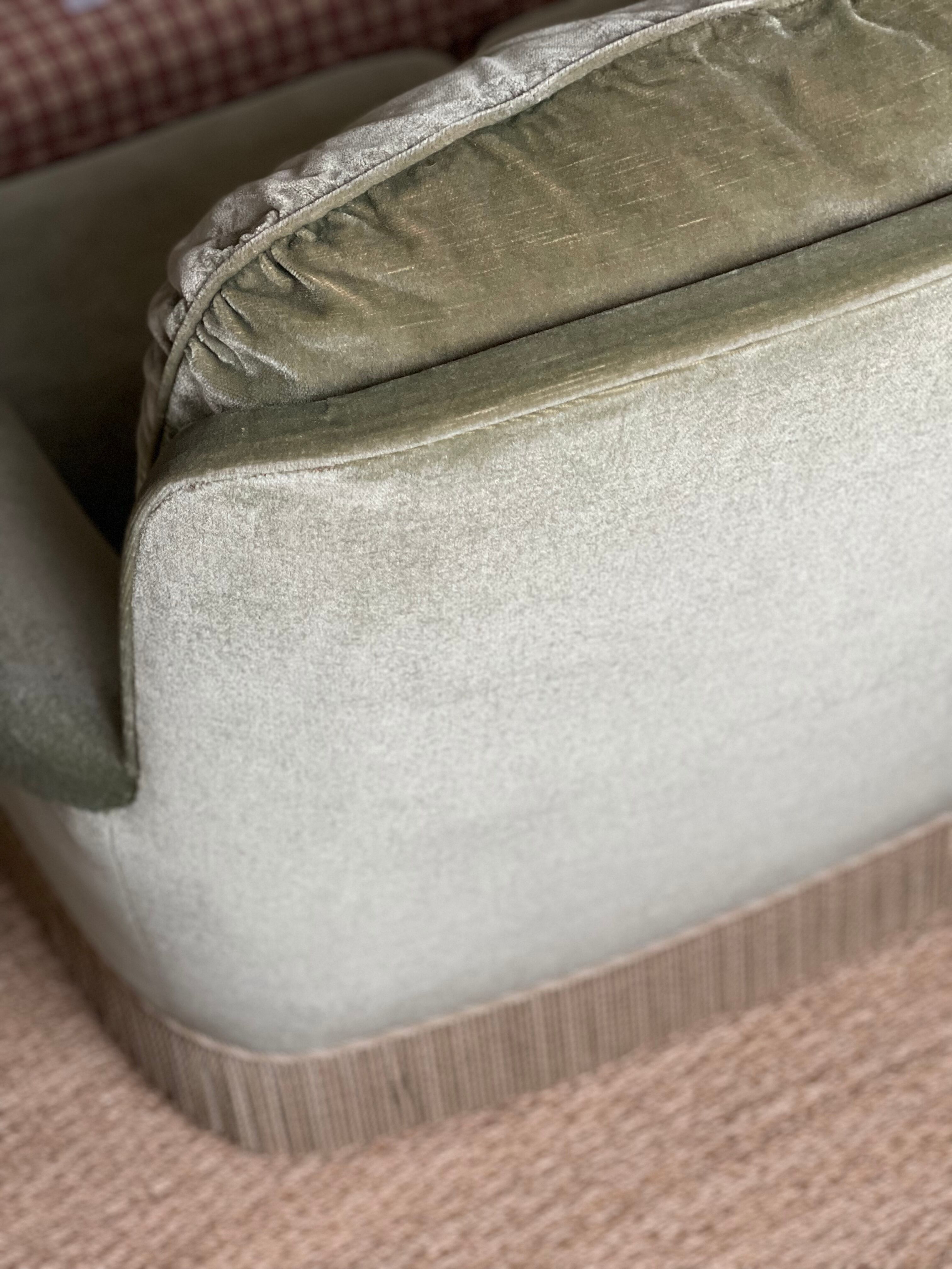 Sofa 2 places green velvet