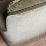 Sofa 2 places green velvet