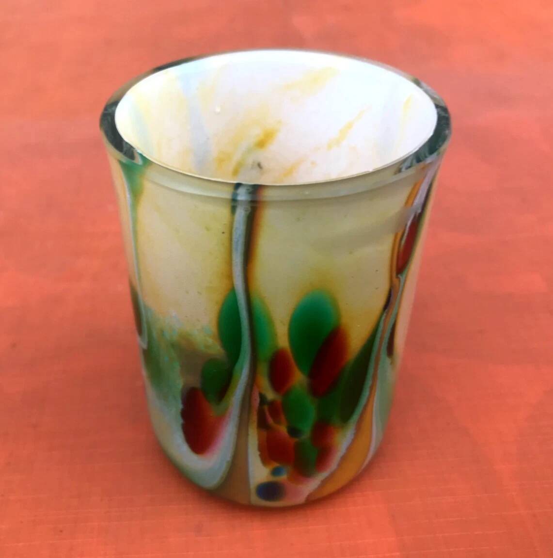 Multicolored Glass/Water Cup