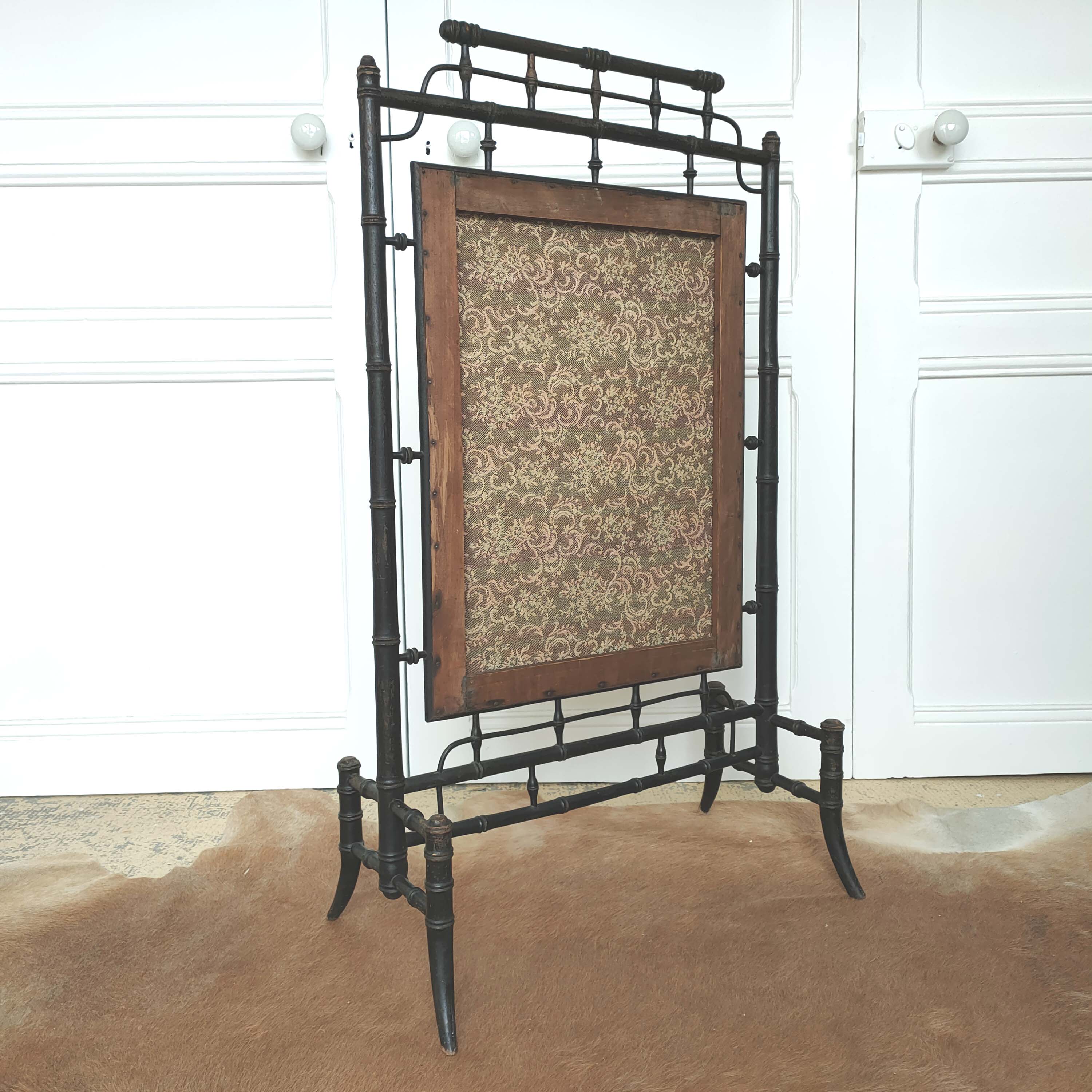 Napoleon III bamboo fireplace screen