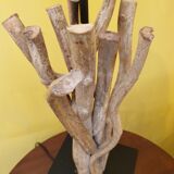 Lampe de salon en bois flotté