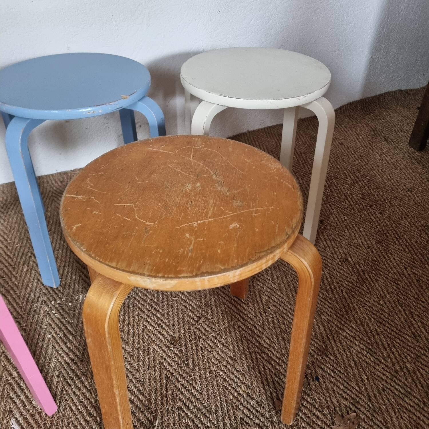 Set of 5 IKEA stools 1980