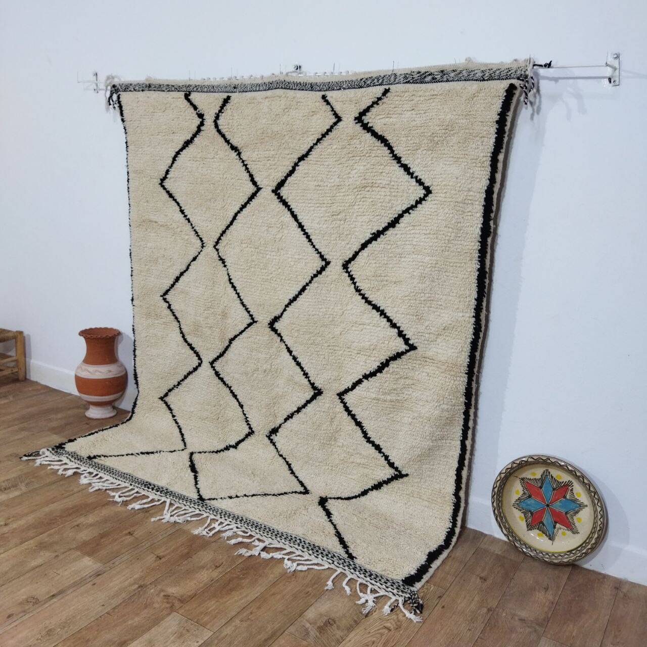 Handmade Moroccan Berber rug 220 x 190 cm