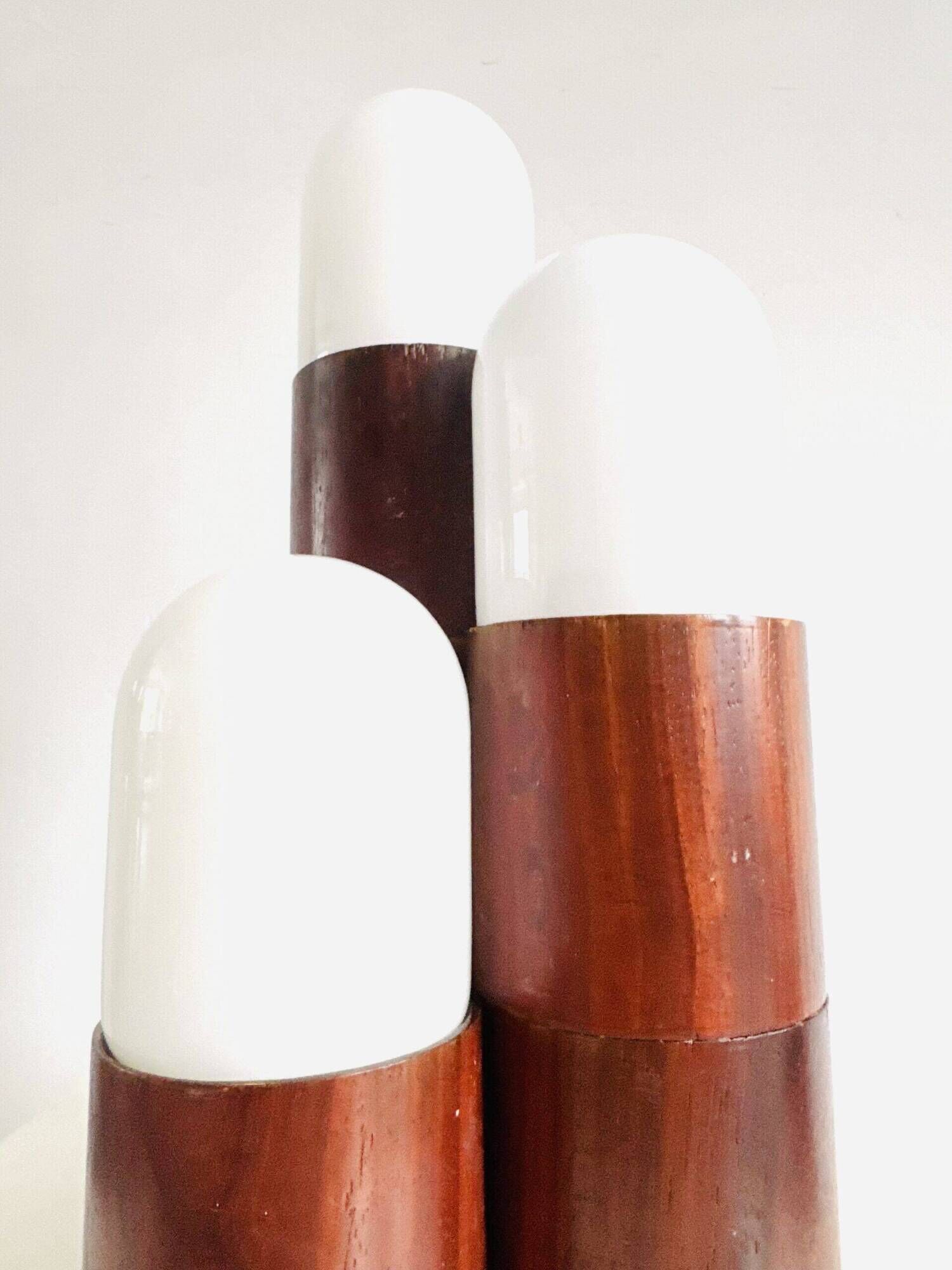 Sculptural Dome Table Lamp In Cylindrical Rosewood, Brasil Circa 1960