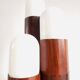 Sculptural Dome Table Lamp In Cylindrical Rosewood, Brasil Circa 1960