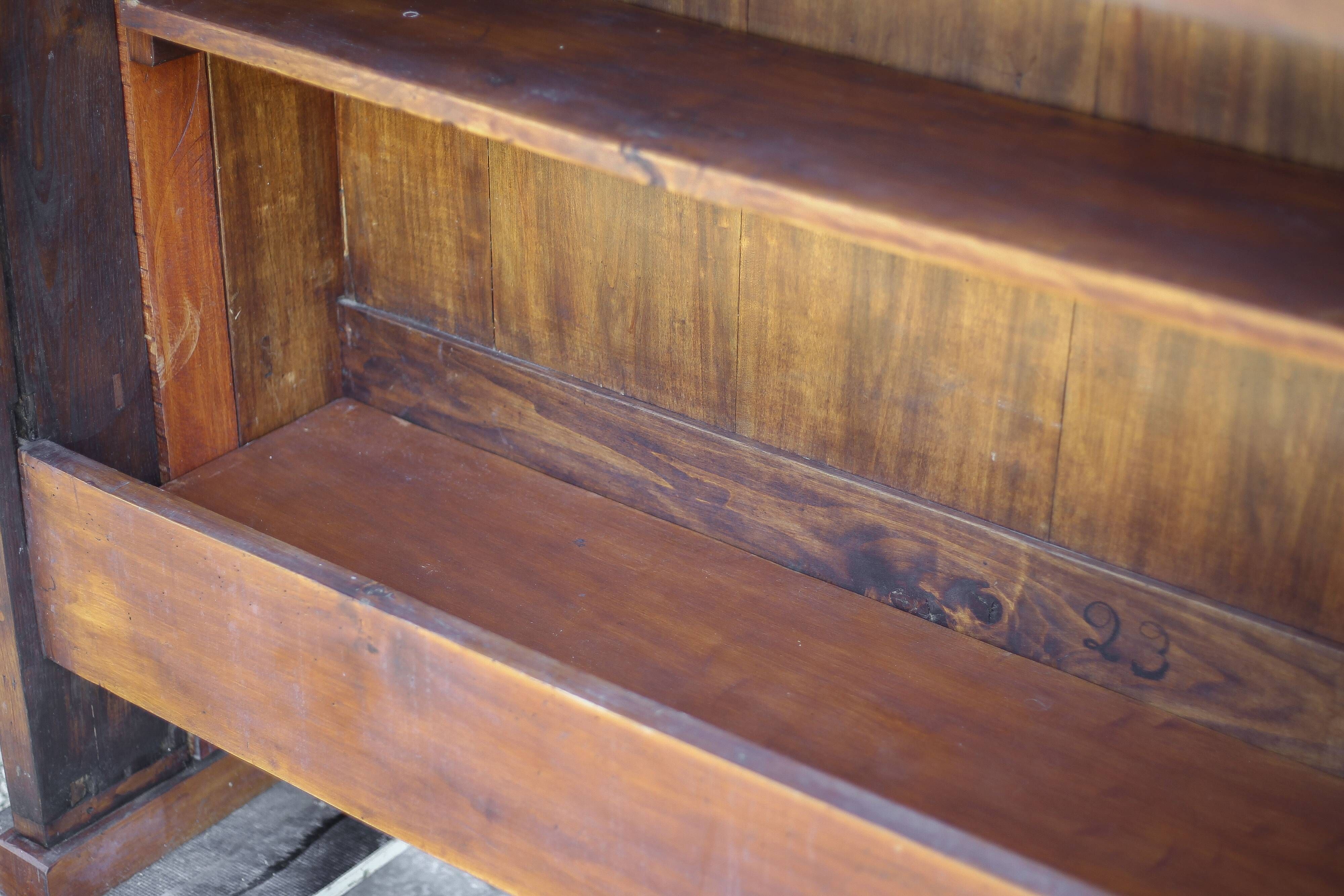 Handcrafted wooden bar, mirror bar and marble slab, wooden furniture