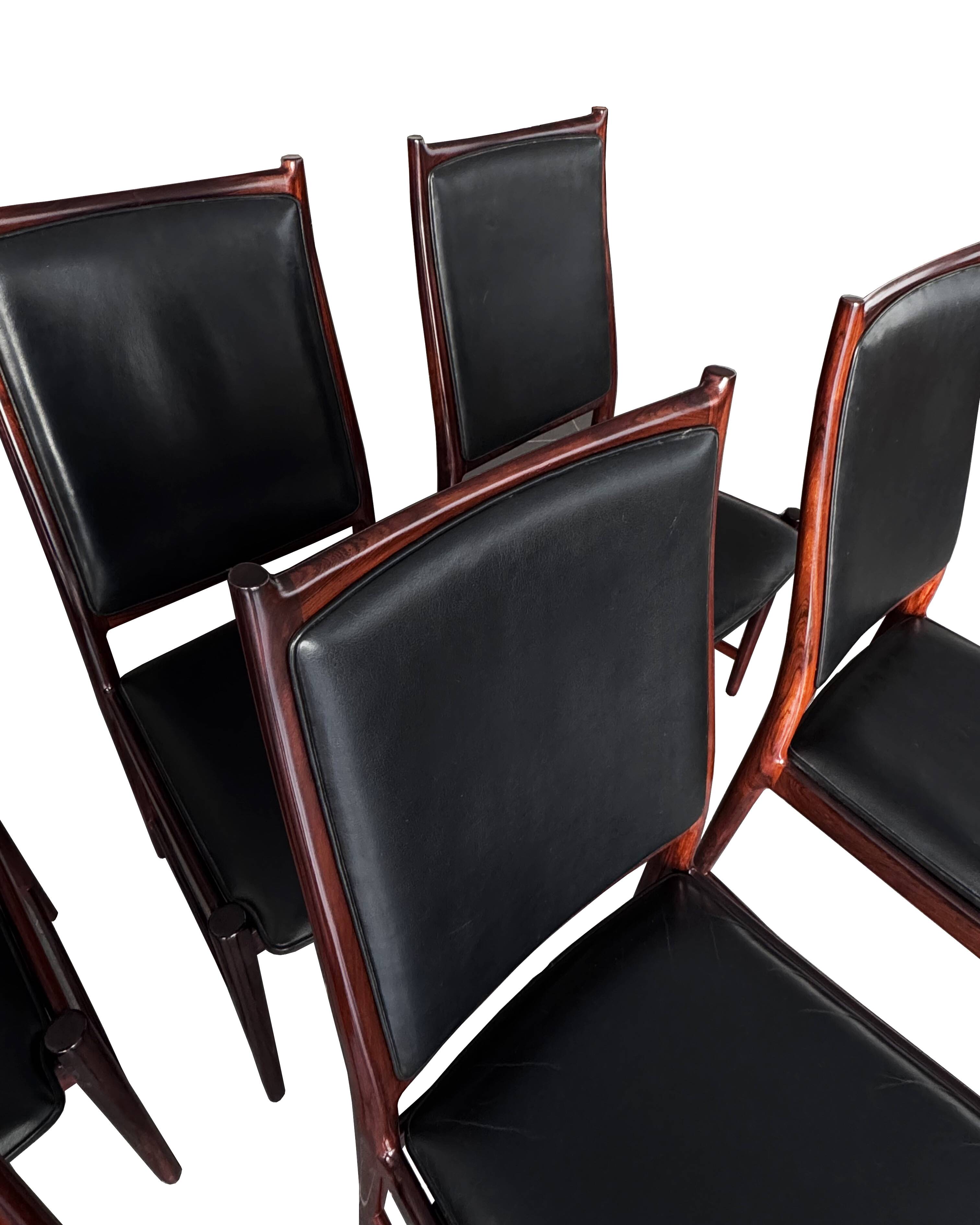 Torbjørn Afdal model "darby" rosewood dinning chairs