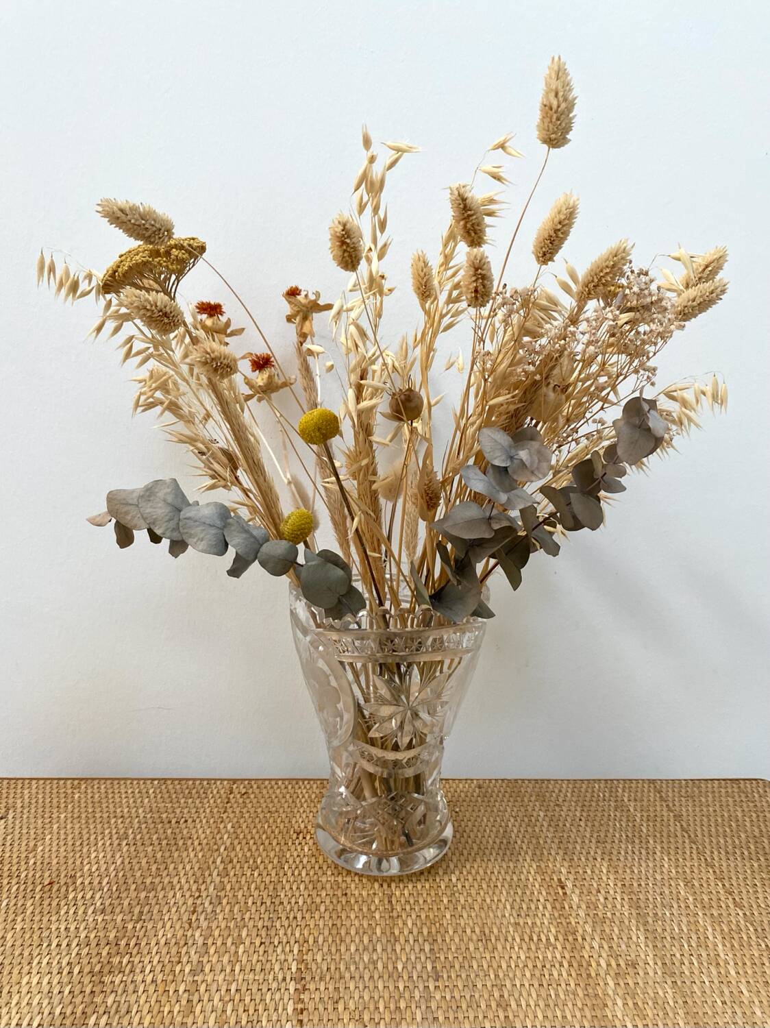 Vintage cut crystal vase