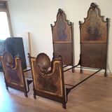 Commode à tiroirs ancienne en noyer italien du XIXe siècle