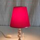 Table lamp in gilded brass and red velvet - mid 20th century.