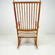 Mid-century rocking chair in pine and sheepskin by Yngve Ekström, Sweden.