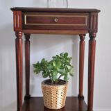 Pedestal table bedside Louis XVI mahogany style