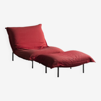 Chaise longue Calin avec repose-pieds par Pascal Mourgue pour Ligne Roset, France