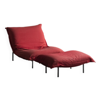 Chaise longue Calin avec repose-pieds par Pascal Mourgue pour Ligne Roset, France