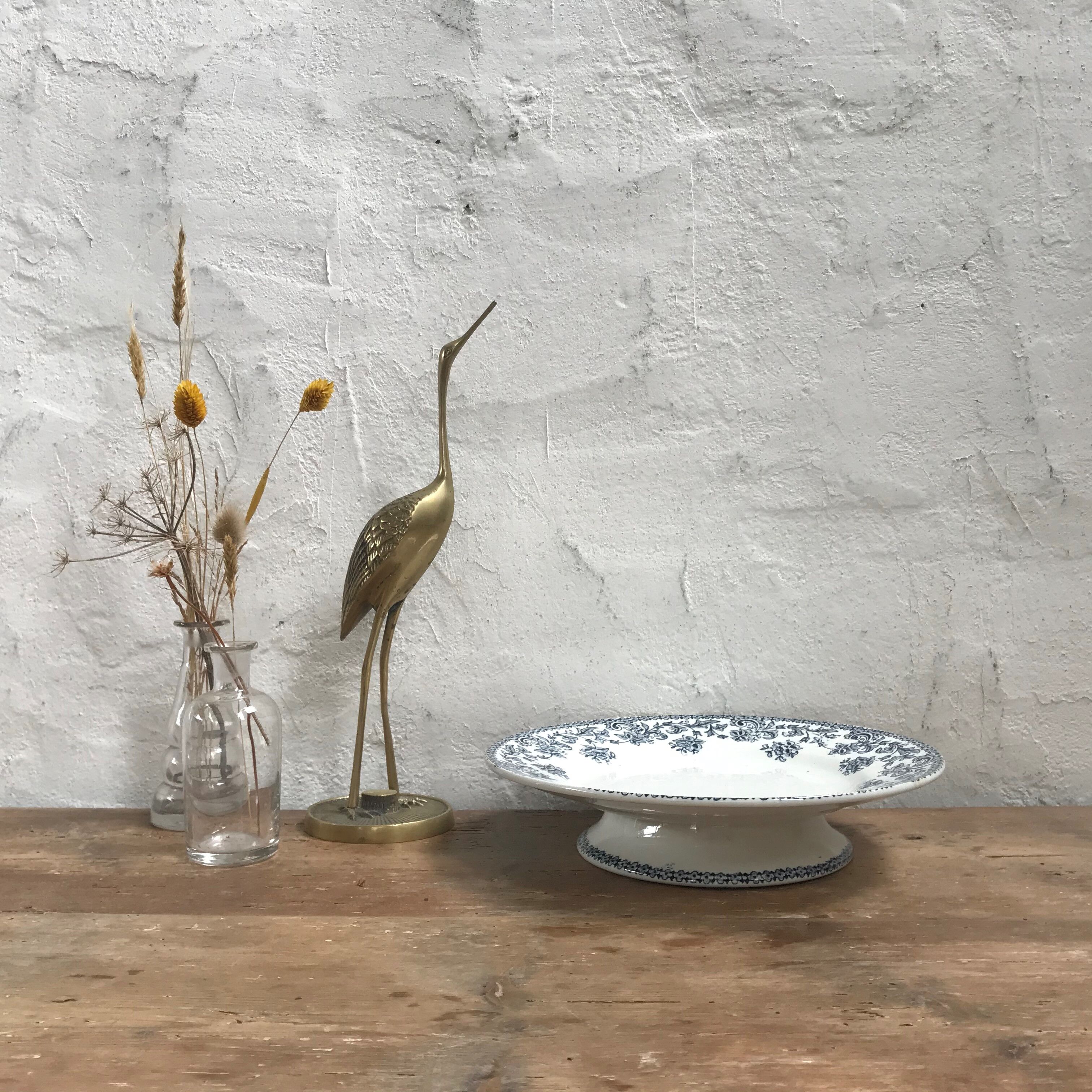 Plat sur piédouche terre de fer  St Amand