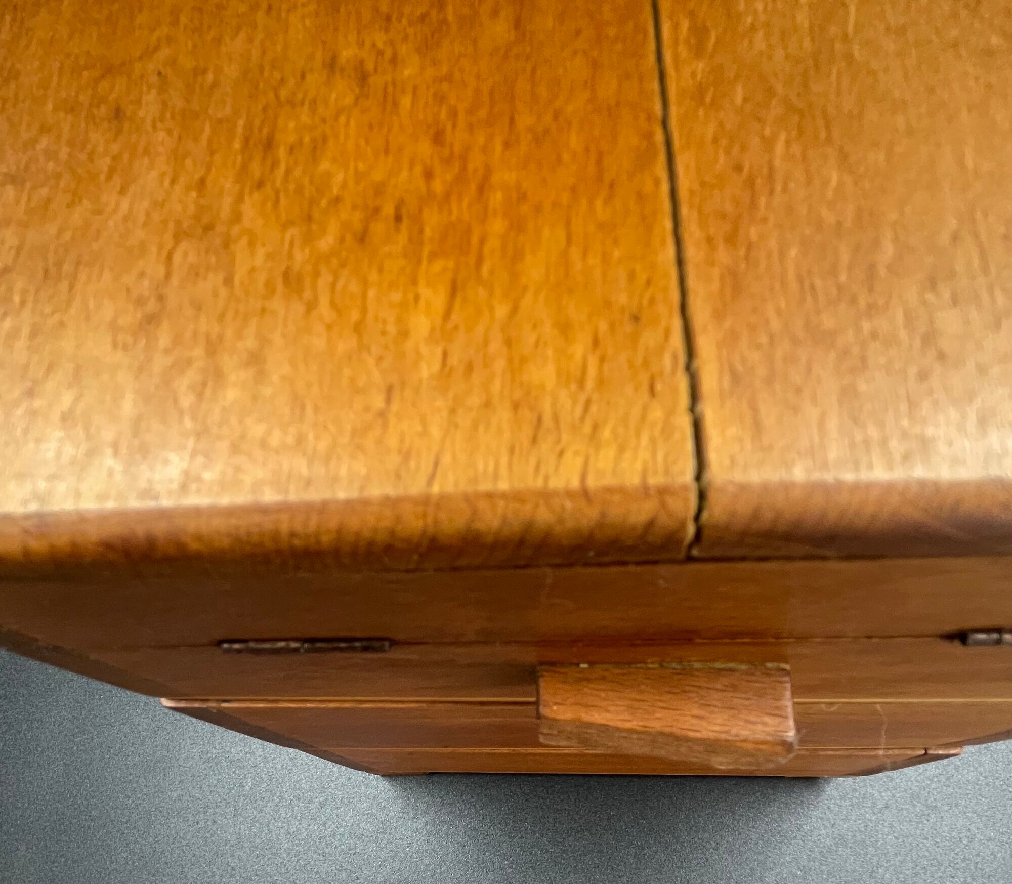 Cute little worker or vintage wooden sewing box