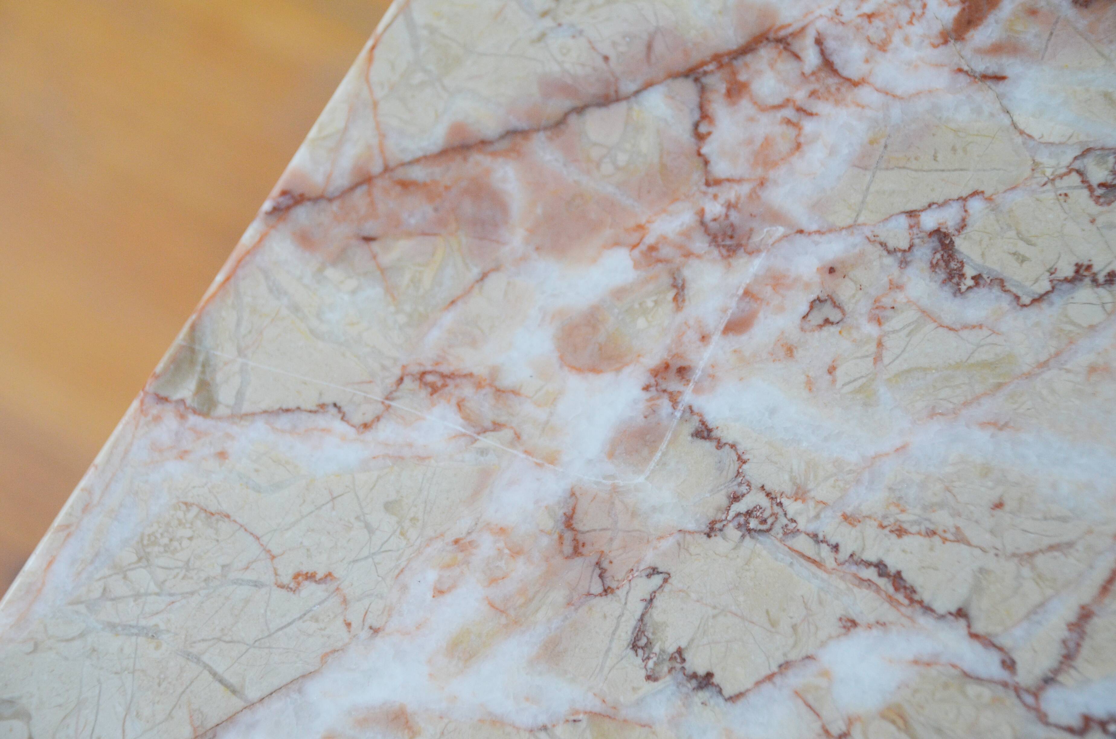 Marble and brass coffee table 60s