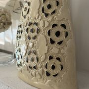 Handmade ceramic vase signed - vintage 20th century