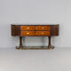 60s italian sidebaoard walnut teak and marble by vittorio dassi