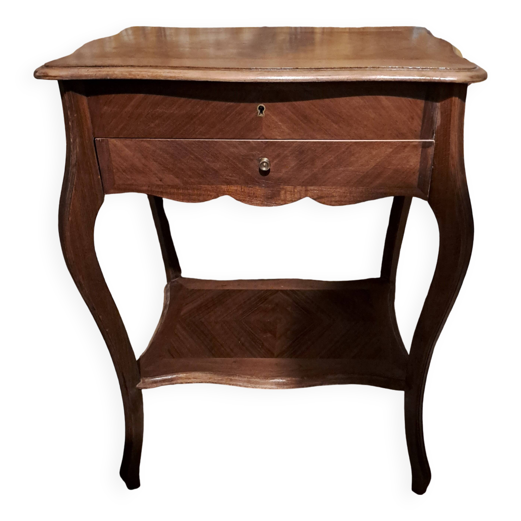 Side desk, Creative leisure table in varnished blond wood 1920